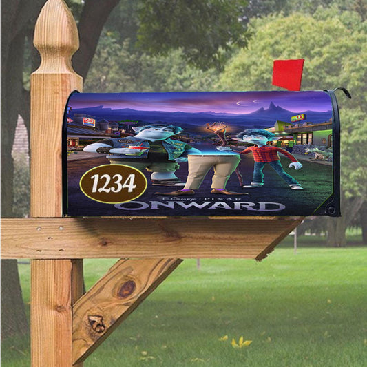 Onward Disney Pixar Animated Movie Poster Magnetic Mailbox Cover 18" X 21" Outdoor Decor