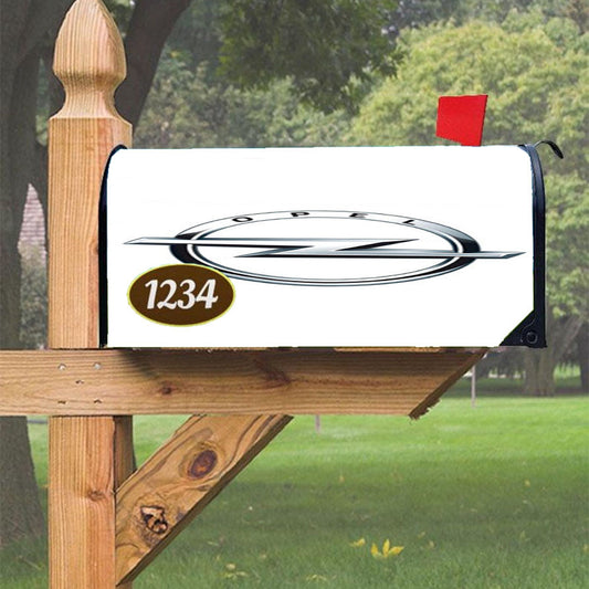 Opel White Magnetic Mailbox Cover 18" X 21" Outdoor Decor
