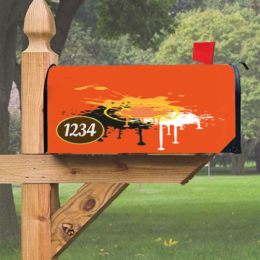 Orange Graffiti - Skate Aesthetic Magnetic Mailbox Cover 18" X 21" Outdoor Decor