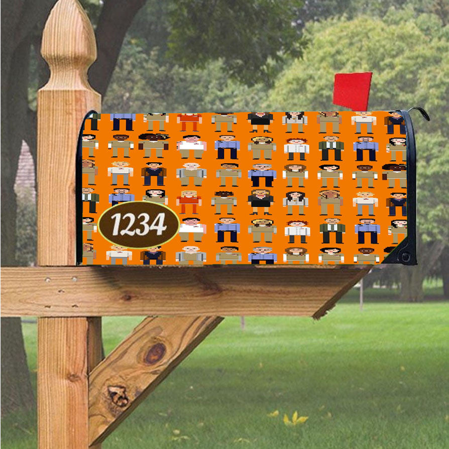 Orange Is The New Black Pattern Magnetic Mailbox Cover 18" X 21" Outdoor Decor