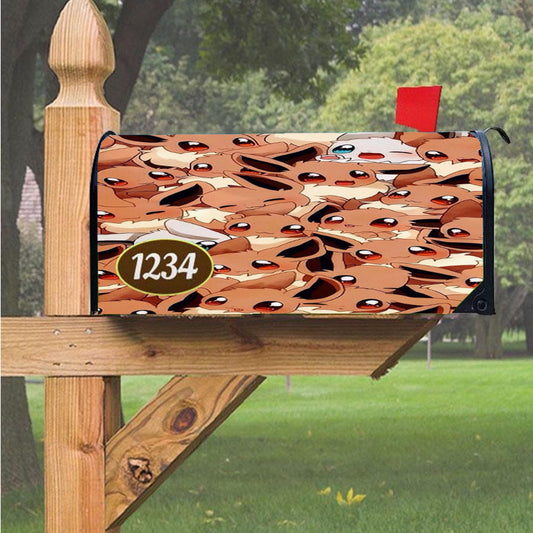 Original First Eevee Pokemon Magnetic Mailbox Cover 18" X 21" Outdoor Decor