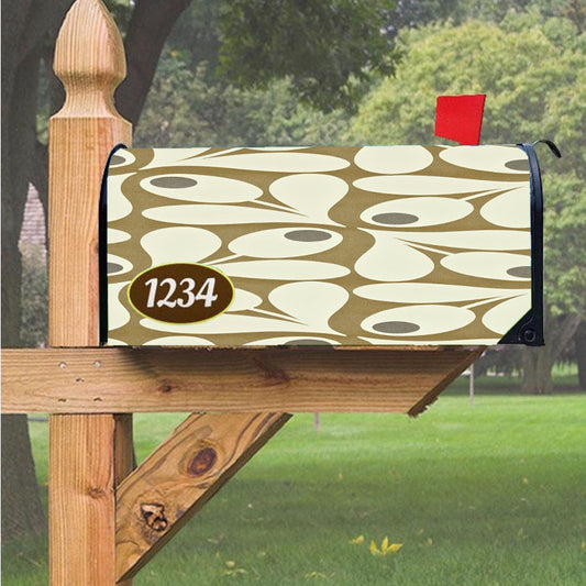 Orla Kiely Acorn Spot Pattern Design Magnetic Mailbox Cover 18" X 21" Outdoor Decor