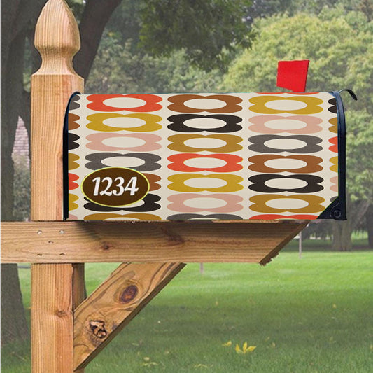 Orla Kiely Flower Grid Magnetic Mailbox Cover 18" X 21" Outdoor Decor