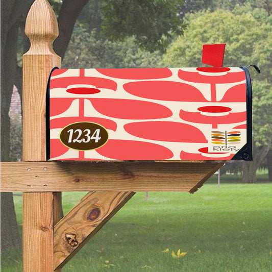 Orla Kiely Wall Flower Magnetic Mailbox Cover 18" X 21" Outdoor Decor