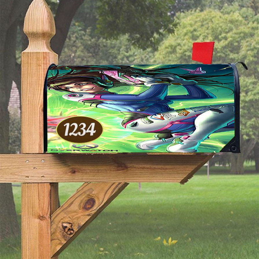 Overwatch D.Va Magnetic Mailbox Cover 18" X 21" Outdoor Decor