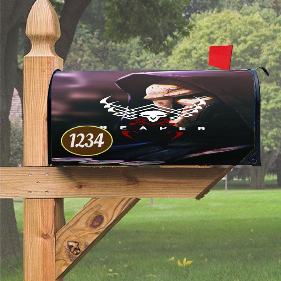Overwatch Reaper Magnetic Mailbox Cover 18" X 21" Outdoor Decor
