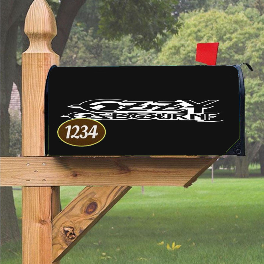 Ozzy Osbourne Black Magnetic Mailbox Cover 18" X 21" Outdoor Decor