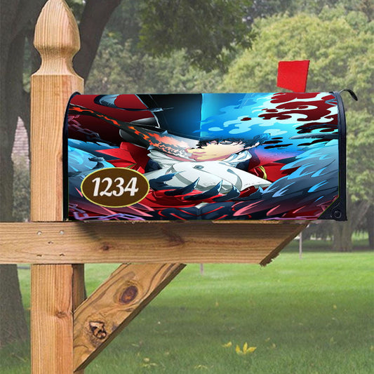 P5 Arsene And Joker Face Magnetic Mailbox Cover 18" X 21" Outdoor Decor