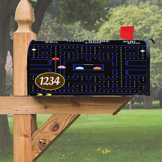 Pacman Game Magnetic Mailbox Cover 18" X 21" Outdoor Decor