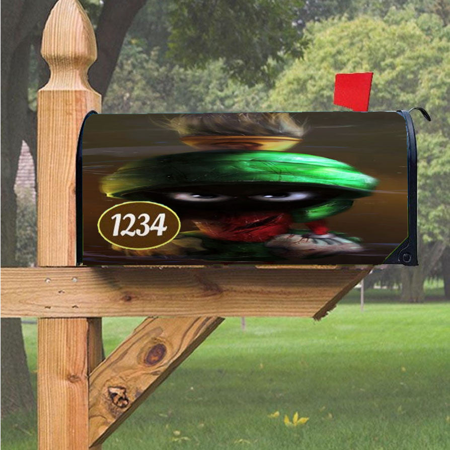 Painting Art Marvin The Martian Looney Tunes Magnetic Mailbox Cover 18" X 21" Outdoor Decor