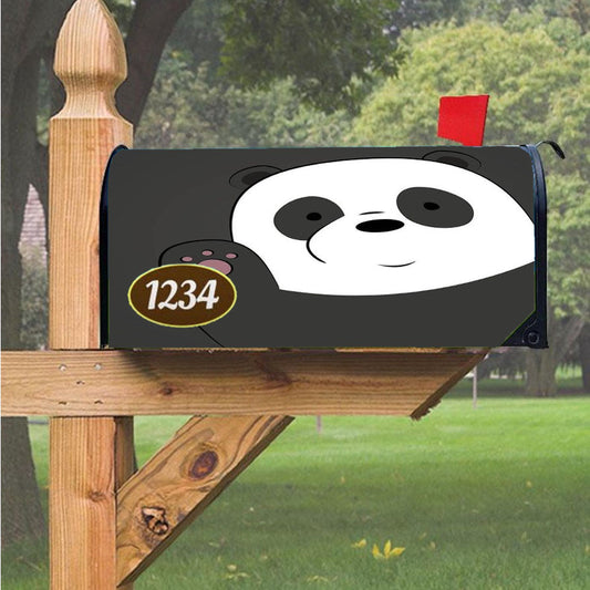 Pan Pan We Bare Bears Magnetic Mailbox Cover 18" X 21" Outdoor Decor