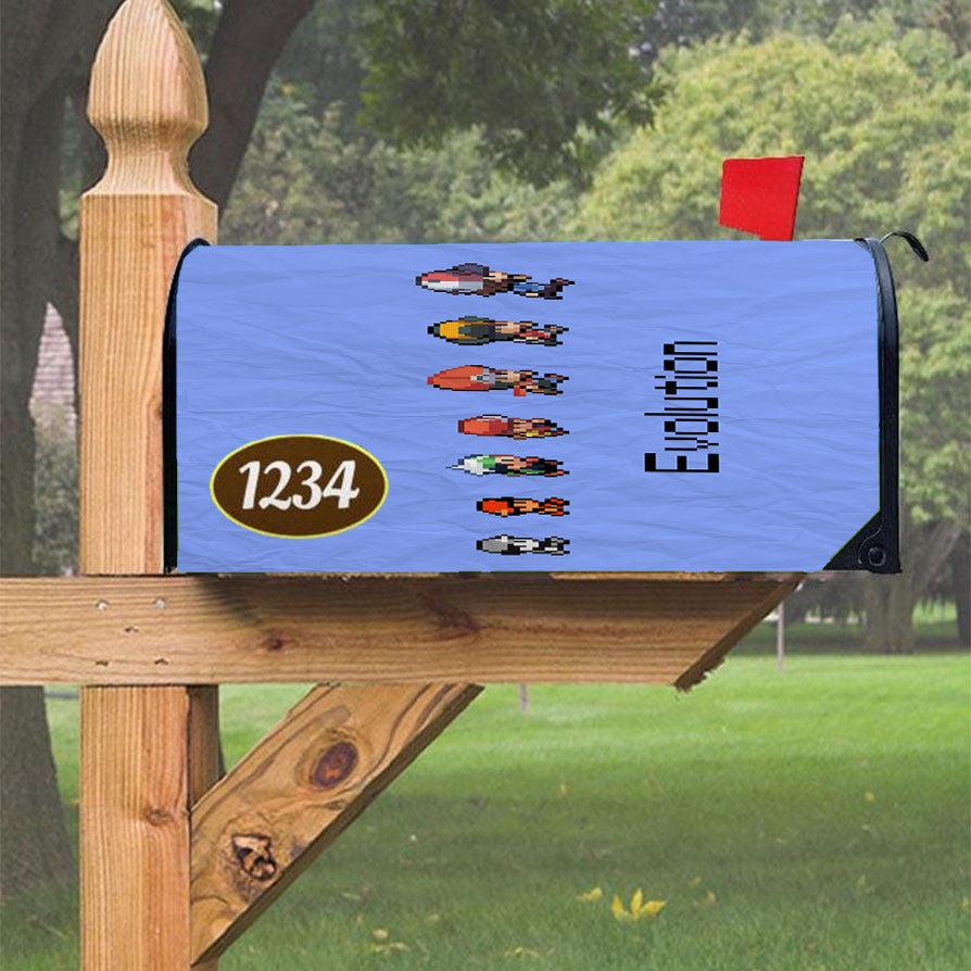 Paper Pokemon Evolution Magnetic Mailbox Cover 18" X 21" Outdoor Decor