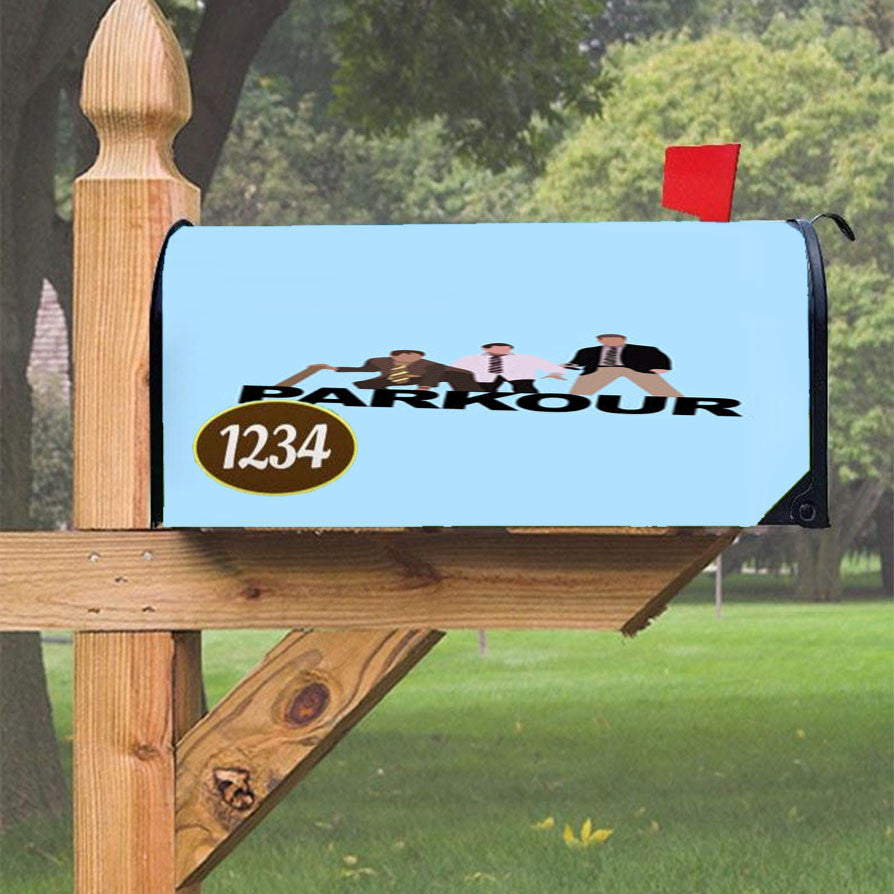 Parkour Magnetic Mailbox Cover 18" X 21" Outdoor Decor