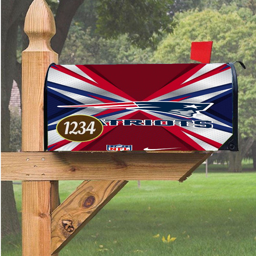 Patriots Magnetic Mailbox Cover 18" X 21" Outdoor Decor