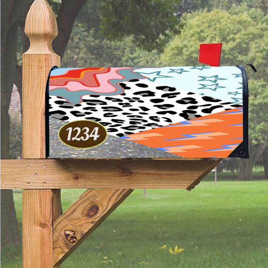 Pattern Abstract Art Magnetic Mailbox Cover 18" X 21" Outdoor Decor