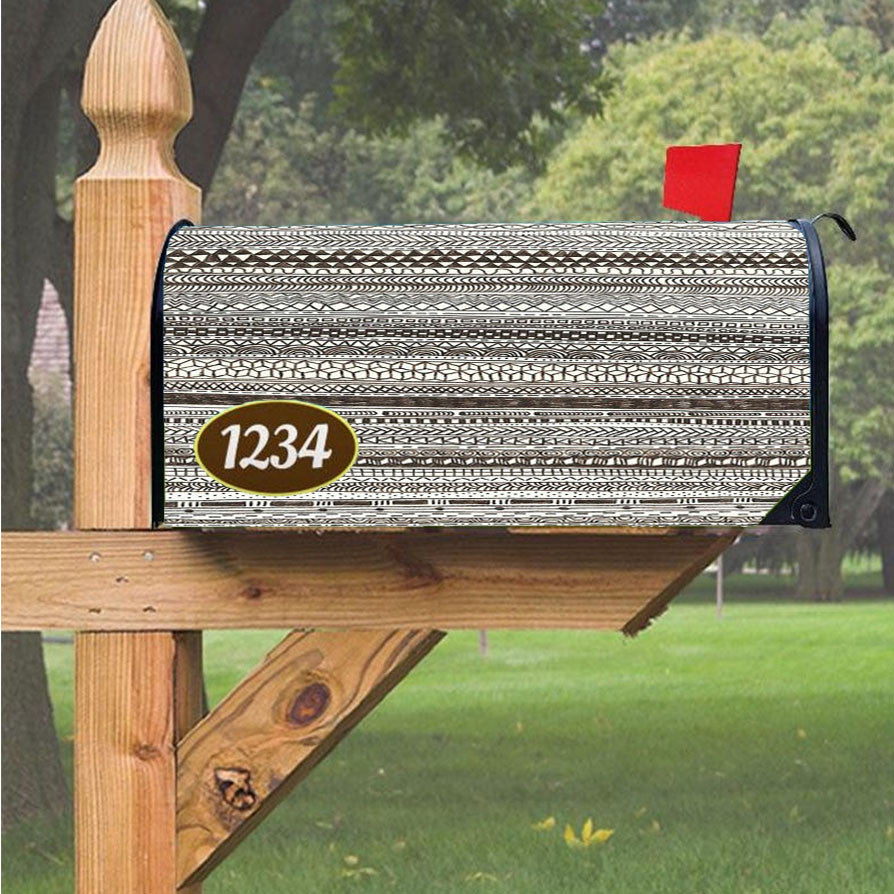 Pattern Black Sweet Magnetic Mailbox Cover 18" X 21" Outdoor Decor