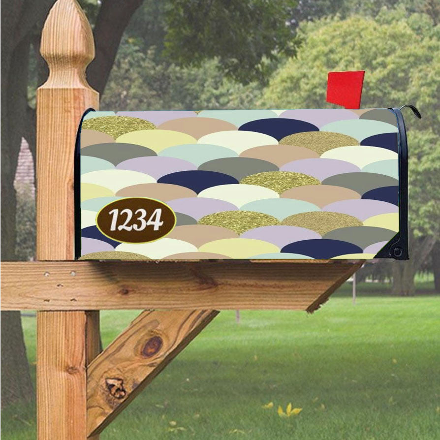 Pattern Blue San Kies Magnetic Mailbox Cover 18" X 21" Outdoor Decor