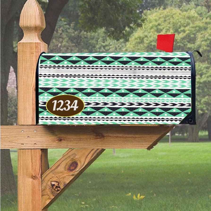Pattern Blue Sky Mint Magnetic Mailbox Cover 18" X 21" Outdoor Decor