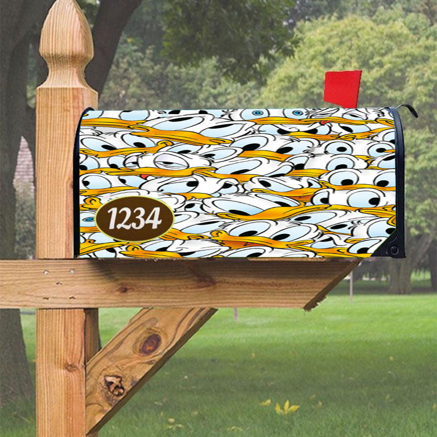 Pattern Emoticon Donald Duck Magnetic Mailbox Cover 18" X 21" Outdoor Decor