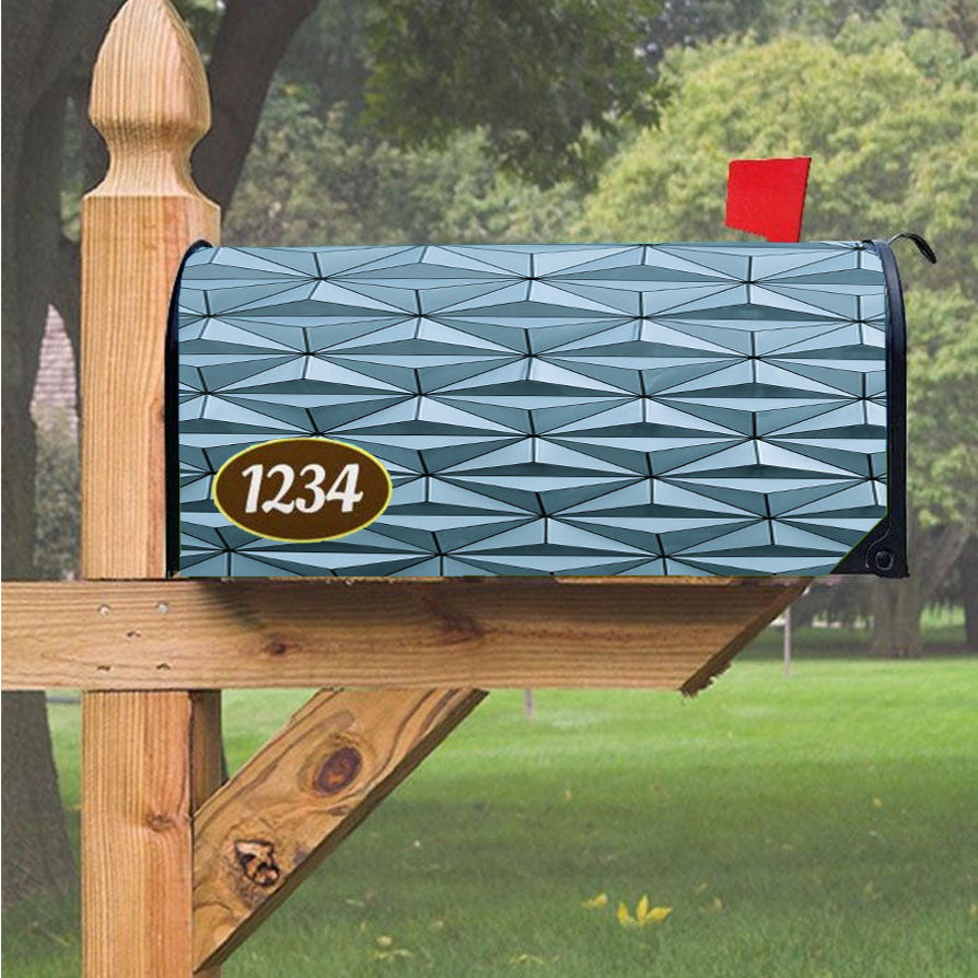 Pattern Geometric Triangle Magnetic Mailbox Cover 18" X 21" Outdoor Decor