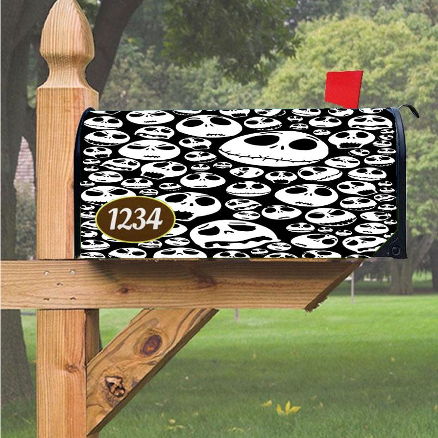 Pattern Halloween Jack Skellington Magnetic Mailbox Cover 18" X 21" Outdoor Decor