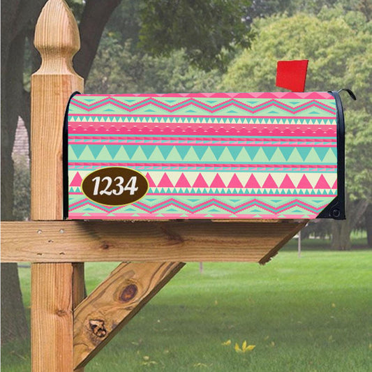 Pattern Pink Magnetic Mailbox Cover 18" X 21" Outdoor Decor