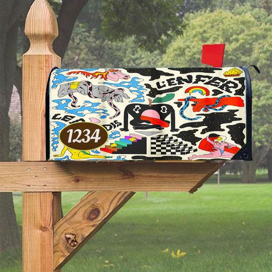 Pattern Pony Magnetic Mailbox Cover 18" X 21" Outdoor Decor