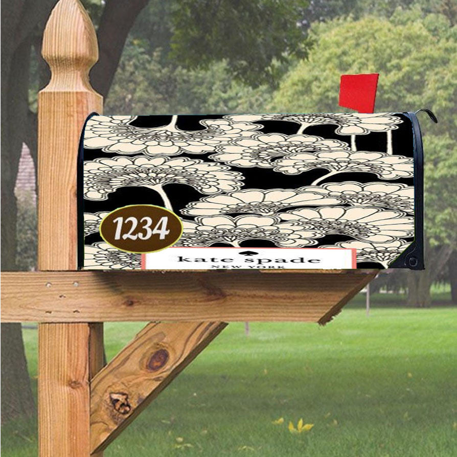 Pattern Style Katespade Flowers Magnetic Mailbox Cover 18" X 21" Outdoor Decor