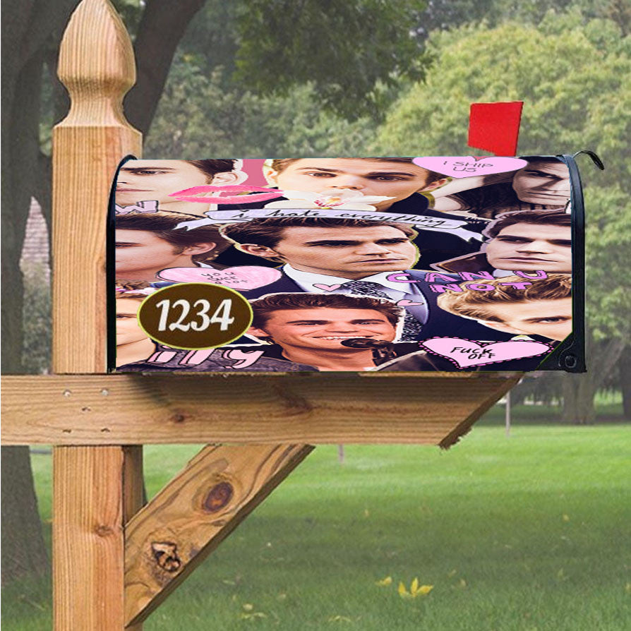 Paul Wesley Collage Magnetic Mailbox Cover 18" X 21" Outdoor Decor