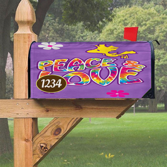 Peace And Love Woodstock Magnetic Mailbox Cover 18" X 21" Outdoor Decor