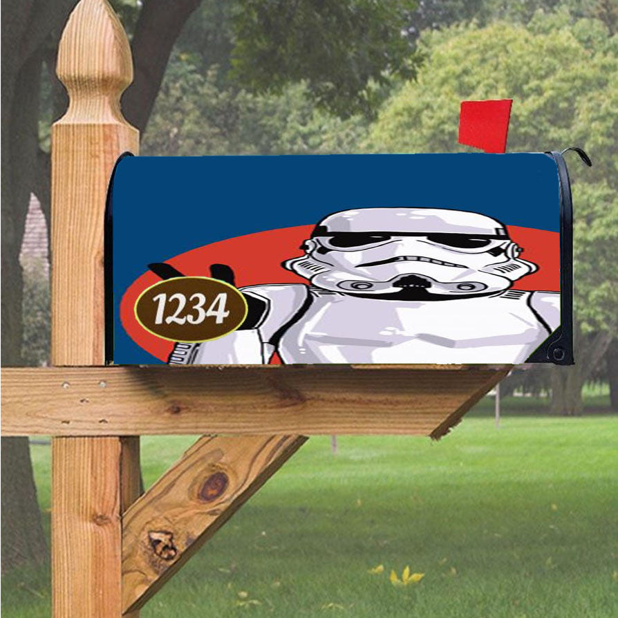 Peace Sign Storm Trooper Star Wars Magnetic Mailbox Cover 18" X 21" Outdoor Decor