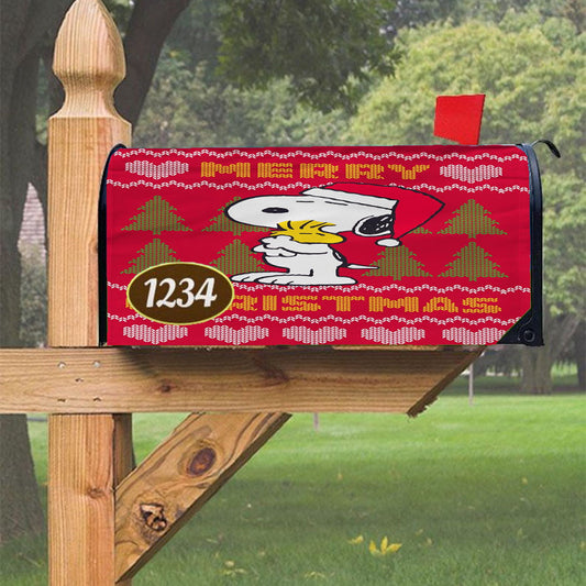 Peanuts Christmas Snoopy Magnetic Mailbox Cover 18" X 21" Outdoor Decor