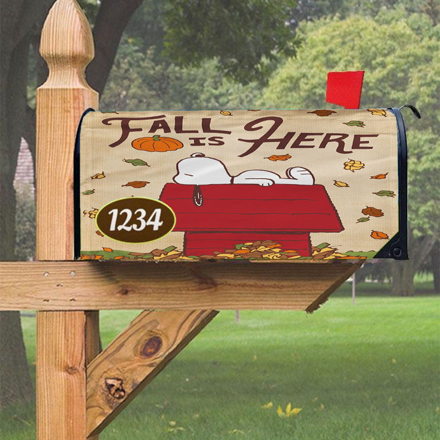 Peanuts Fall Magnetic Mailbox Cover 18" X 21" Outdoor Decor