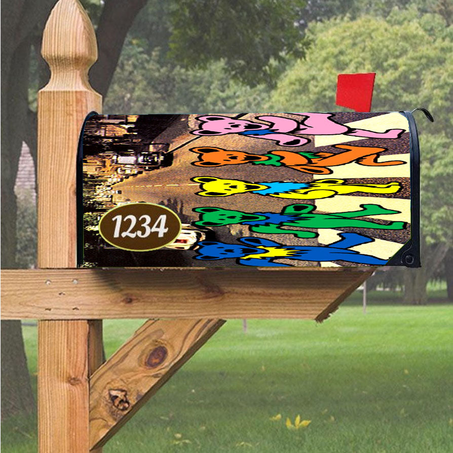 Grateful Dead Bear The Beatle Magnetic Mailbox Cover - 18.0" x 21.0"