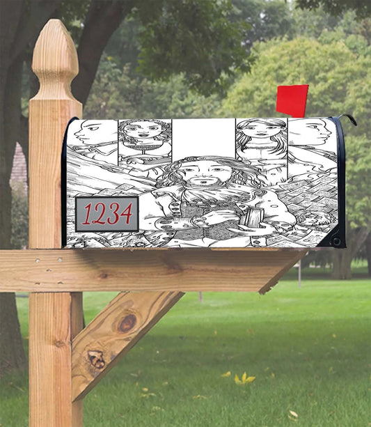 Hamilton American Musical Sketch Doodle Mailbox Cover