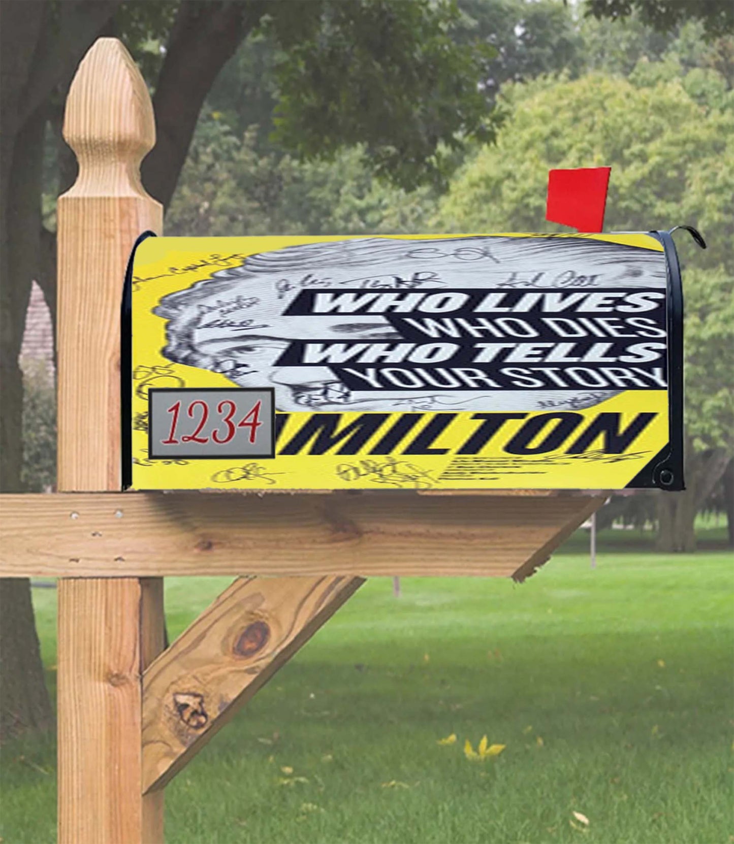 Hamilton Broadway Signatures Mailbox Cover