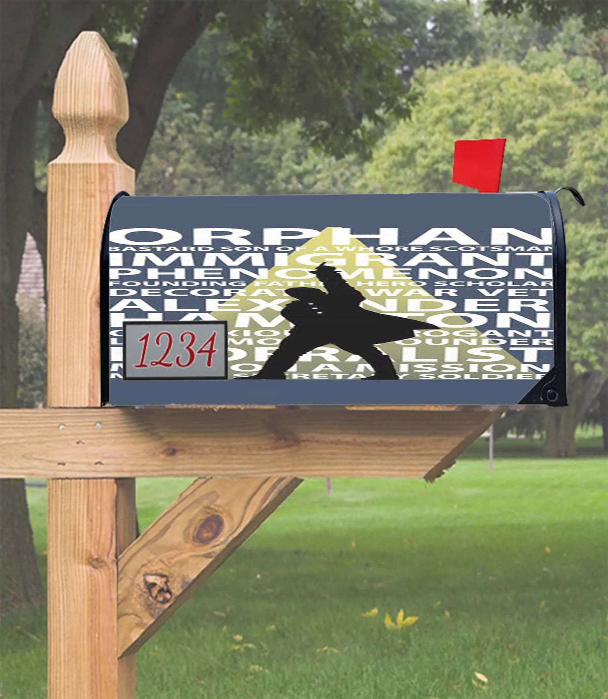 Hamilton Musical Quotes Mailbox Cover