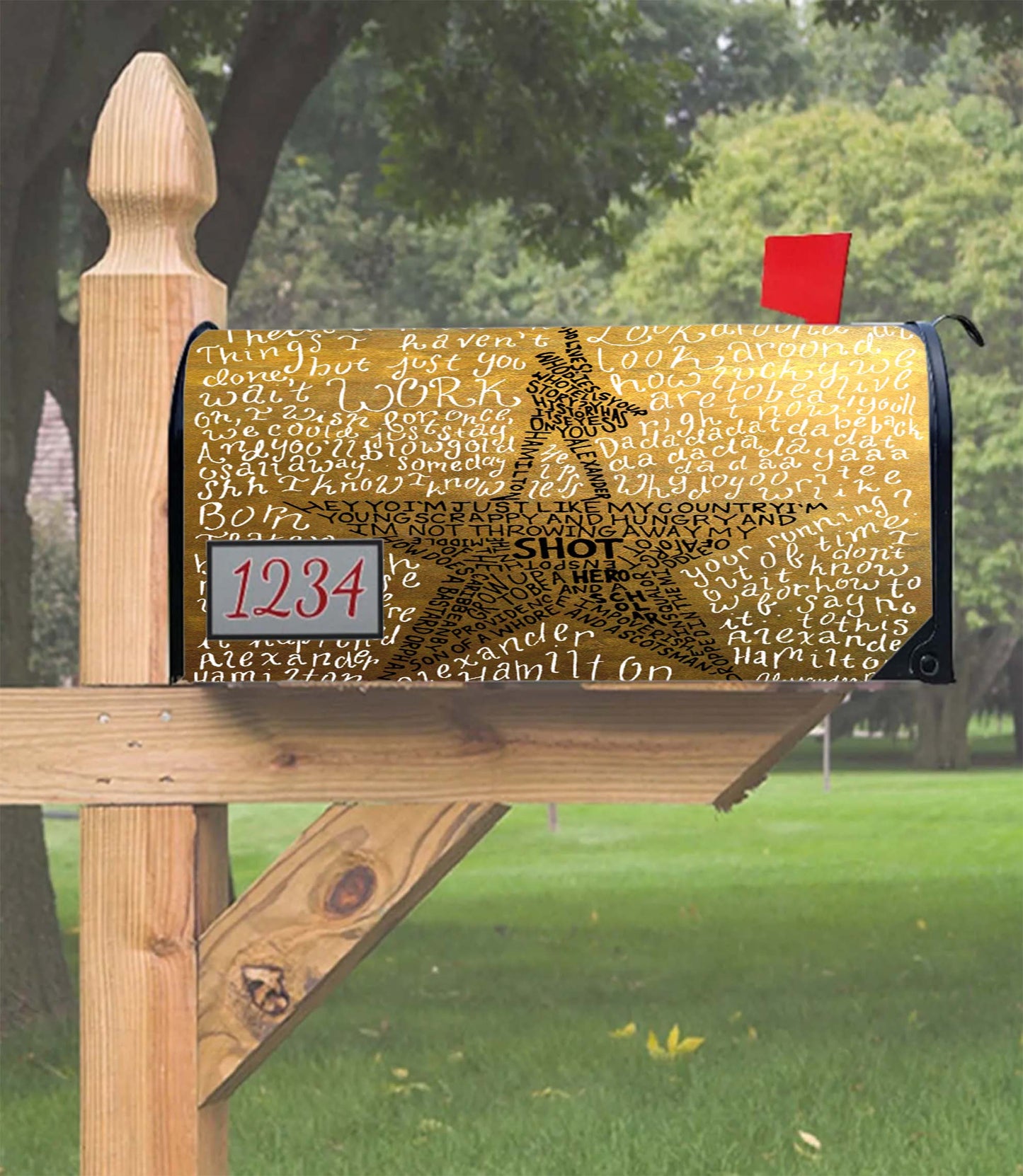 Hamilton The Musical Lyric Mailbox Cover