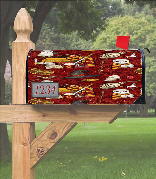 Harry Potter Red Pattern Wallpapers Mailbox Cover