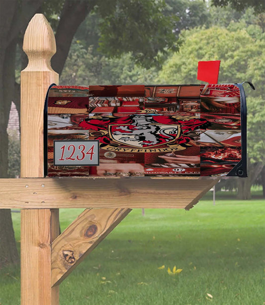 Harrypotter Gryffindor Pattern Style Mailbox Cover
