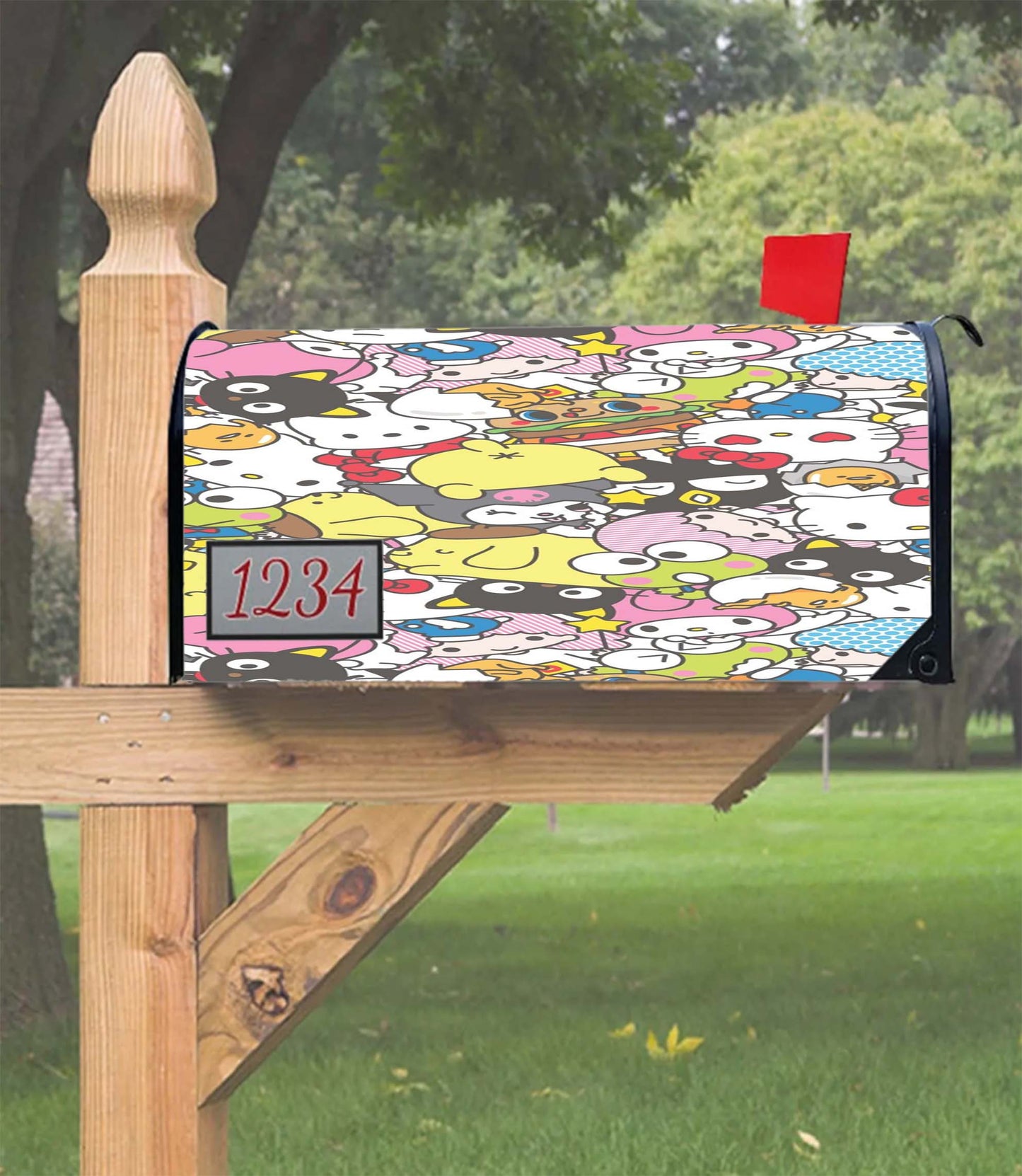 Hello Kitty Funy Pattern Mailbox Cover