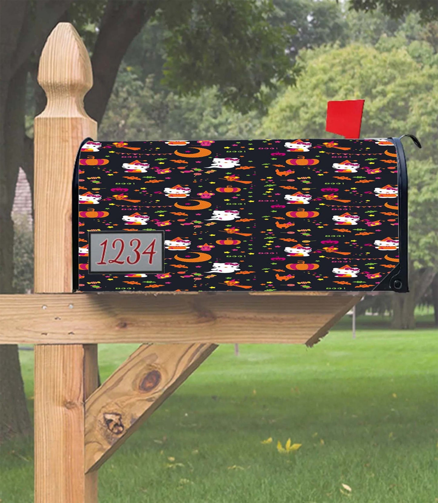 Hello Kitty Halloween Pattern Mailbox Cover