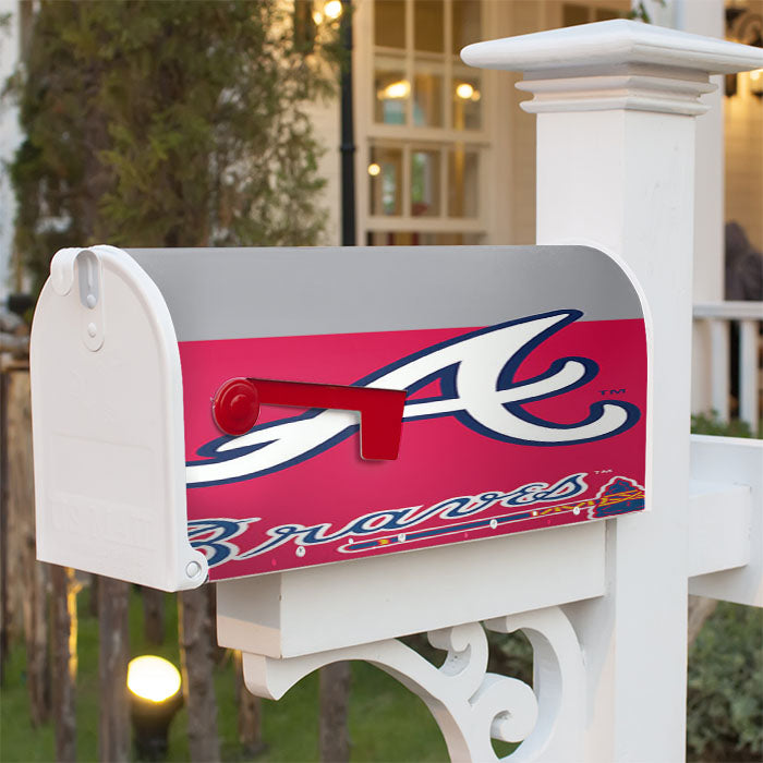 A Braves Magnetic Mailbox Cover 18" X 21" Outdoor Decor