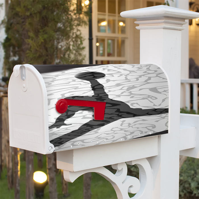 Air Jordan White Texture Magnetic Mailbox Cover 18" X 21" Outdoor Decor