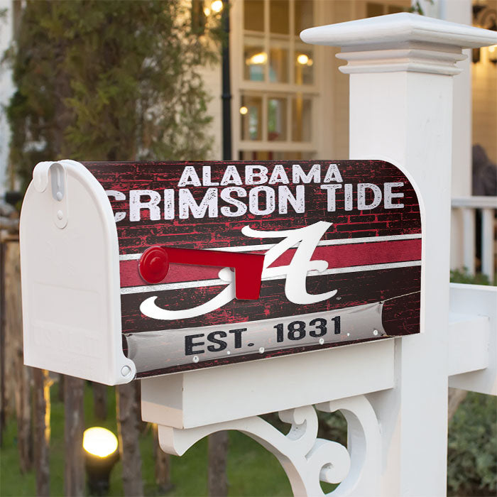 Alabama Crimson Tide Est 1831 Magnetic Mailbox Cover 18" X 21" Outdoor Decor