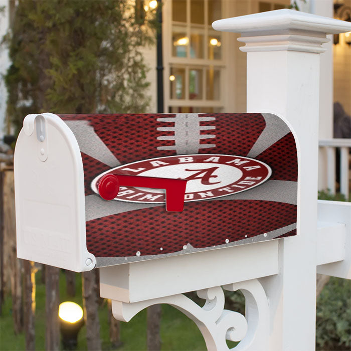 Alabama Crimson Tide Nfl Football Magnetic Mailbox Cover 18" X 21" Outdoor Decor