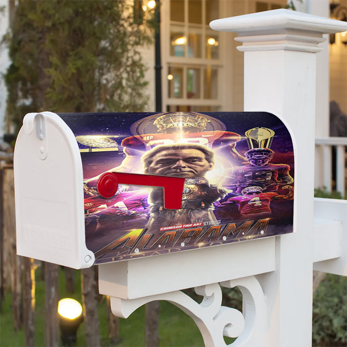Alabama Football Poster Magnetic Mailbox Cover 18" X 21" Outdoor Decor