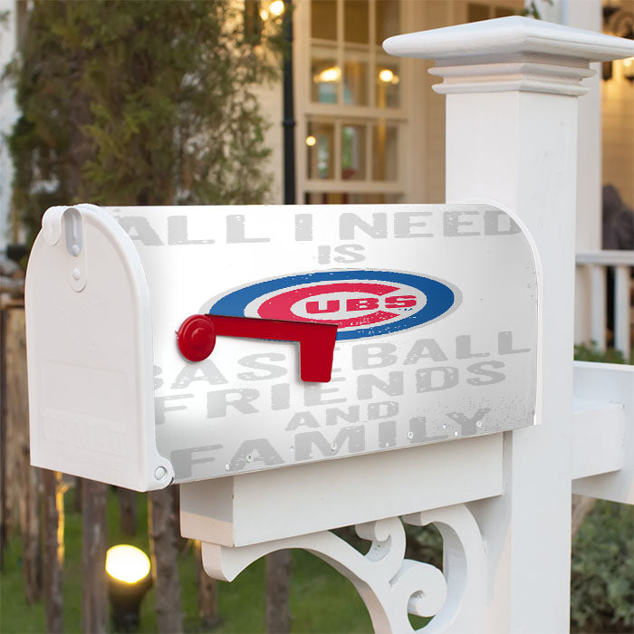 All I Need Is Cubs Baseball Magnetic Mailbox Cover 18" X 21" Outdoor Decor