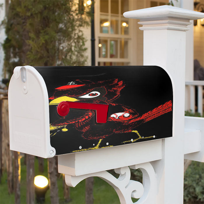 Angry Cardinal Magnetic Mailbox Cover 18" X 21" Outdoor Decor