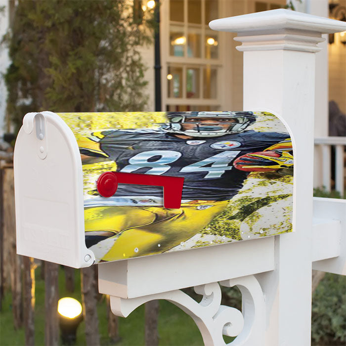 Antonio Brown Pittsburgh Steelers Magnetic Mailbox Cover 18" X 21" Outdoor Decor
